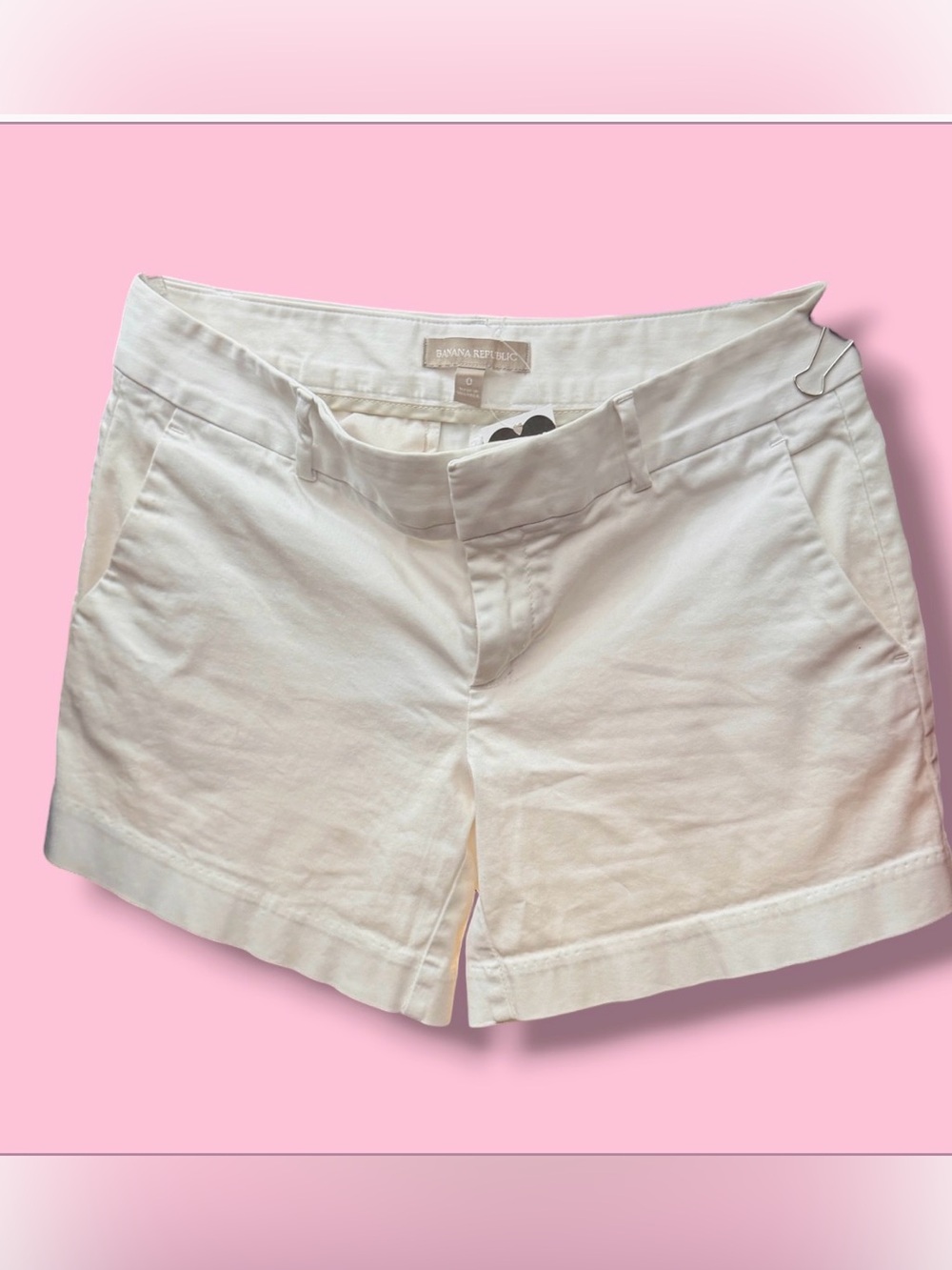 Banana Republic Cream Women's Tailored Chino Shorts